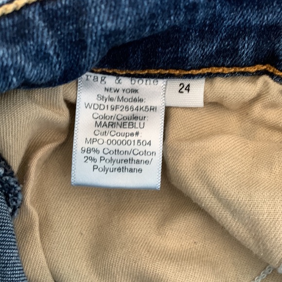 Rag & bone Nina high rise skinny jean size 24 - Picture 8 of 8